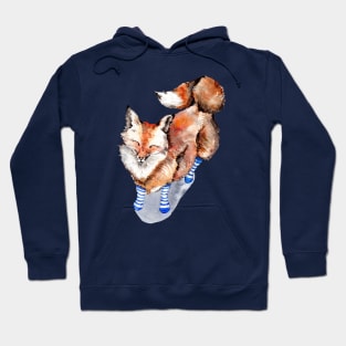 Fox in Socks Hoodie